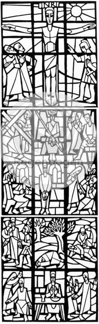 Glasfenster Passion Christi in 3 Teilen C87