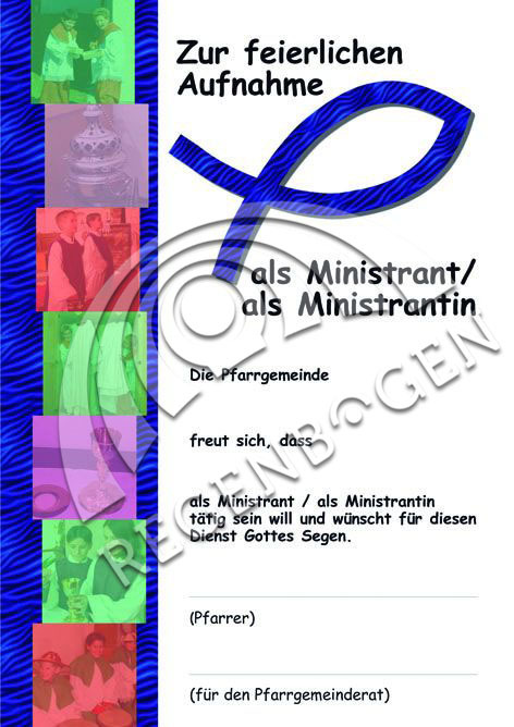 Mini-Urkunde "Aufnahme" U73