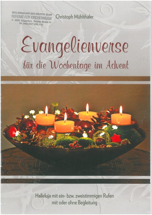 Christoph Mühlthaler: Evangelienverse für die Wochentage im Advent
